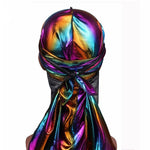a-1 Cappello da pirata a coda lunga imitazione seta laser Fazzoletto da cappello con mantello hip-hop