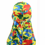 w-1 Cappello da turbante con cappello da pirata a coda lunga con stampa mimetica
