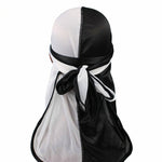 Cappello da pirata a coda lunga in raso di seta bicolore Cappello da turbante Cappello da chemioterapia