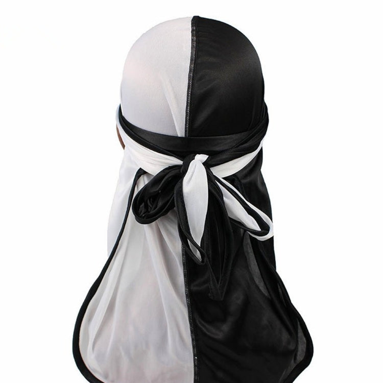 Cappello da pirata a coda lunga in raso di seta bicolore Cappello da turbante Cappello da chemioterapia