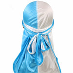 Cappello da pirata a coda lunga in raso di seta bicolore Cappello da turbante Cappello da chemioterapia