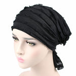 Berretto impilabile musulmano Berretto turbante pieghevole in chiffon Berretto chemioterapico