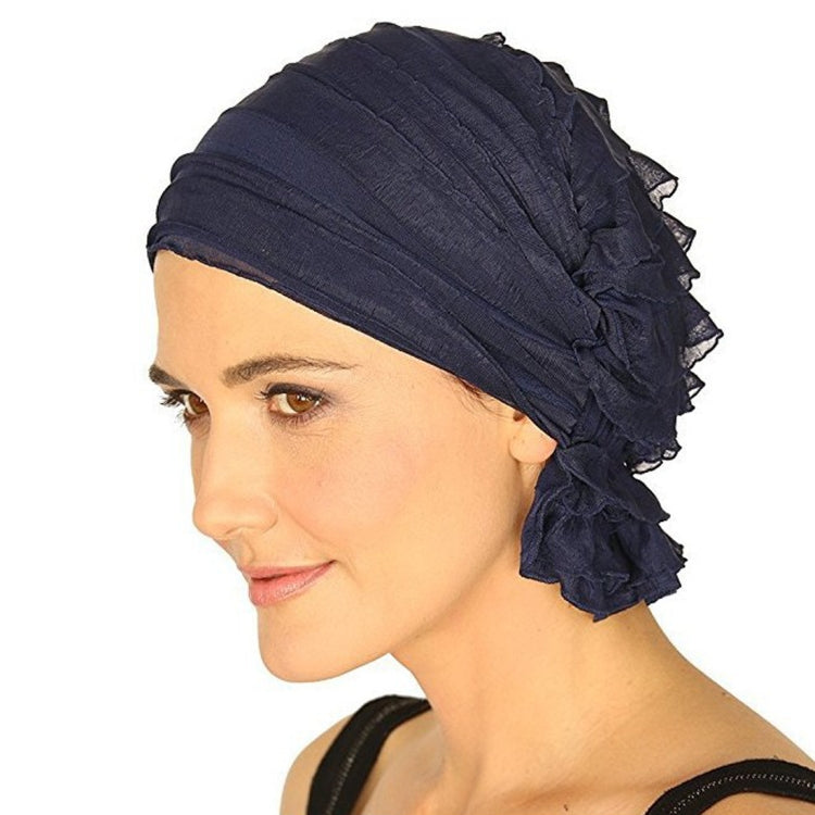 Berretto impilabile musulmano Berretto turbante pieghevole in chiffon Berretto chemioterapico