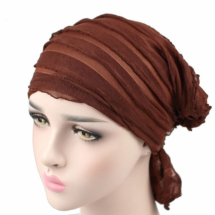 Berretto impilabile musulmano Berretto turbante pieghevole in chiffon Berretto chemioterapico
