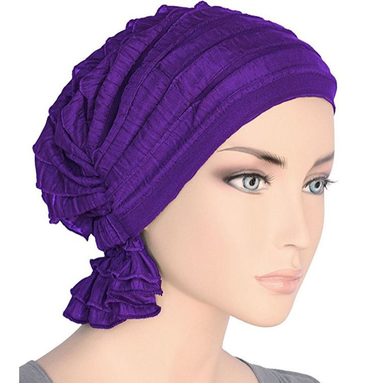 Berretto impilabile musulmano Berretto turbante pieghevole in chiffon Berretto chemioterapico