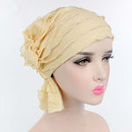 Berretto impilabile musulmano Berretto turbante pieghevole in chiffon Berretto chemioterapico