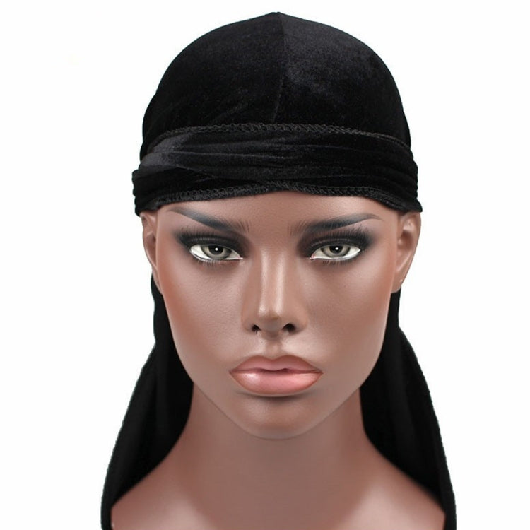 Berretto turbante in velluto Cappello da pirata a coda lunga Berretto chemioterapico