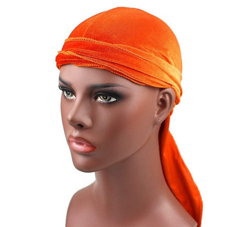 Berretto turbante in velluto Cappello da pirata a coda lunga Berretto chemioterapico