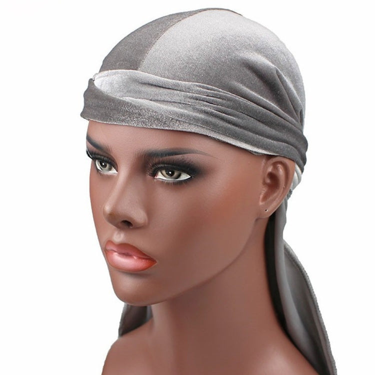 Berretto turbante in velluto Cappello da pirata a coda lunga Berretto chemioterapico