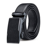 Dandali GD821 Cintura da uomo in pelle avvolgente con fibbia automatica a doppio bordo, dimensioni: 120 cm