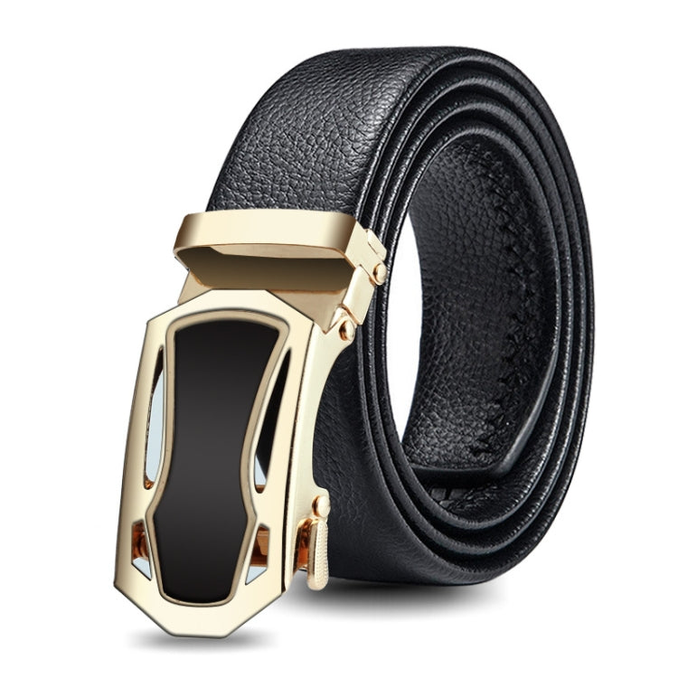 Dandali GD835 Cintura da uomo in pelle avvolgente con fibbia automatica a doppio bordo, lunghezza: 120 cm
