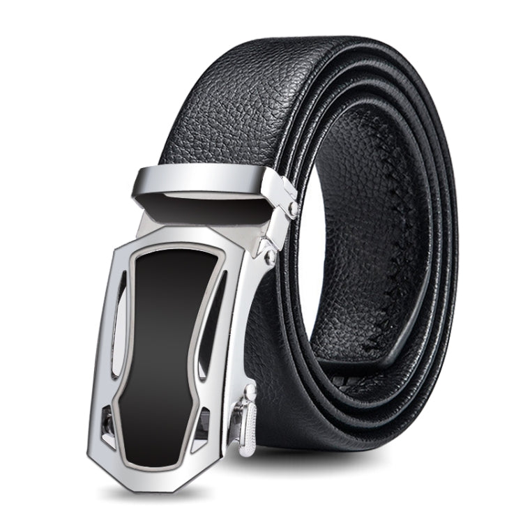 Dandali GD835 Cintura da uomo in pelle avvolgente con fibbia automatica a doppio bordo, lunghezza: 120 cm