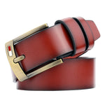 Dandali L8038 Cintura da uomo in pelle casual con fibbia retrò, lunghezza: 115 cm, L8038