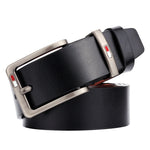 Dandali L8039 Cintura da uomo casual in pelle con fibbia anticata, lunghezza: 110-125 cm, L8039