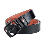 Dandali L8032 Cintura da uomo in pelle con fibbia antica casual retrò, dimensioni: 110-125 cm, L8032