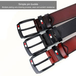 Dandali L8032 Cintura da uomo in pelle con fibbia antica casual retrò, dimensioni: 110-125 cm, L8032