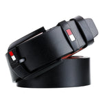 Dandali L8033 Cintura da uomo in pelle con fibbia ad ardiglione anticata casual retrò, dimensioni: 125 cm, L8033