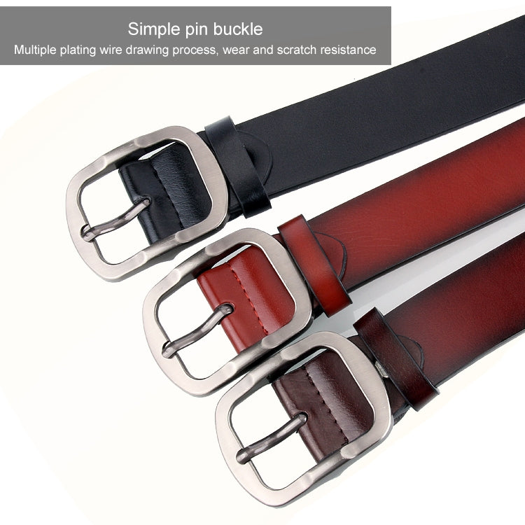 Dandali L8034 Cintura da uomo casual in pelle con fibbia anticata, dimensioni: 110-125 cm, L8034