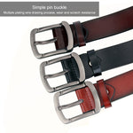 Dandali L8035 Cintura da uomo casual in pelle con fibbia anticata, dimensioni: 110-125 cm, L8035