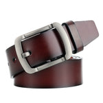 Dandali L8035 Cintura da uomo casual in pelle con fibbia anticata, dimensioni: 110-125 cm, L8035