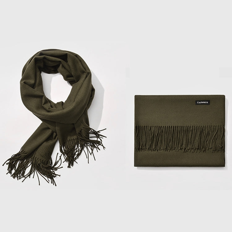 Sciarpa classica in cashmere imitazione tinta unita stagione autunnale e invernale, dimensioni: 60 * 200 cm, Dark Red, Army Green, Black, Coffee, Dark Coffee, Dark Pink, Dark Dreen, Dark Grey, Dark Khaki, Orange, Pink, Grey, Khaki, Blue, Light Coffee  ...