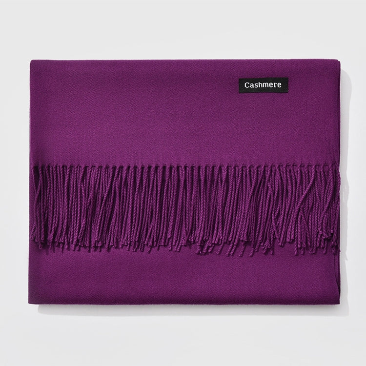 Sciarpa classica in cashmere imitazione tinta unita stagione autunnale e invernale, dimensioni: 60 * 200 cm, Purple, Red, Baby Blue, Wind Red, Yellow