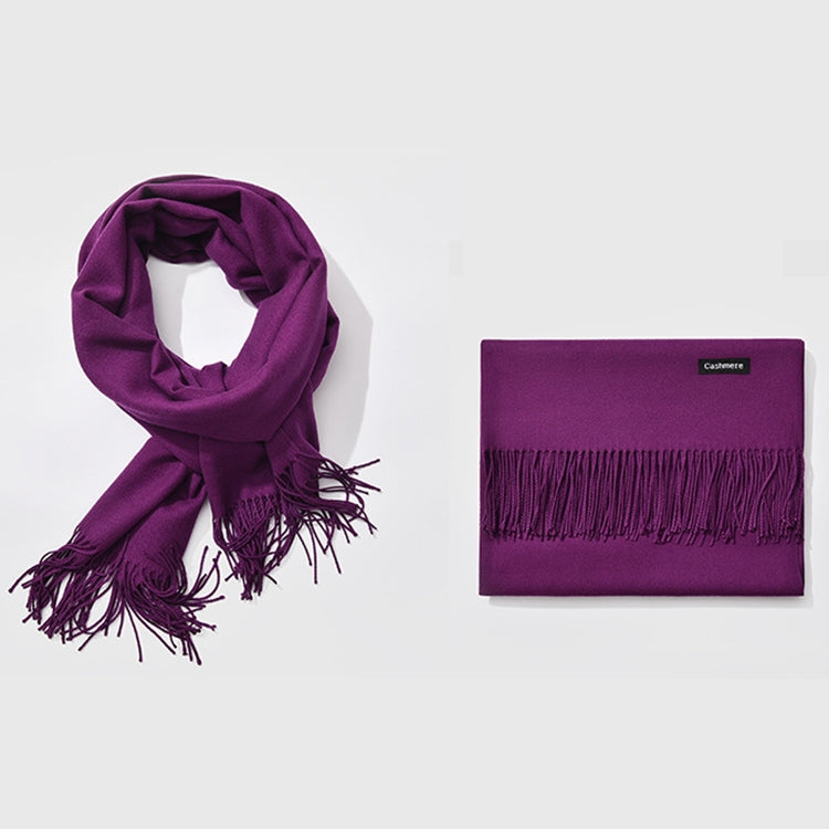 Sciarpa classica in cashmere imitazione tinta unita stagione autunnale e invernale, dimensioni: 60 * 200 cm, Purple, Red, Baby Blue, Wind Red, Yellow