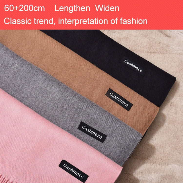 Sciarpa classica in cashmere imitazione tinta unita stagione autunnale e invernale, dimensioni: 60 * 200 cm, Purple, Red, Baby Blue, Wind Red, Yellow