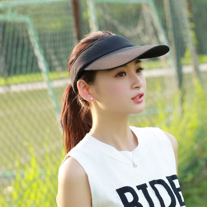 Berretto con visiera leggero e confortevole da 2 pezzi per le donne in golf all'aperto, tennis, corsa, jogging, cinturino regolabile