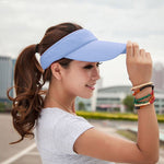Berretto con visiera leggero e confortevole da 2 pezzi per le donne in golf all'aperto, tennis, corsa, jogging, cinturino regolabile
