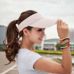 Berretto con visiera leggero e confortevole da 2 pezzi per le donne in golf all'aperto, tennis, corsa, jogging, cinturino regolabile