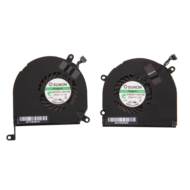 1 Pair Cooling Fan for MacBook Pro 15.4 inch (2009 - 2011) A1286 / MB985 / MC721 / MC371 (Left + Right), A1286