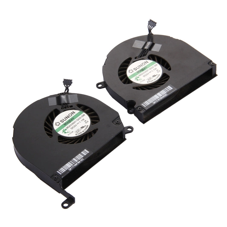 1 Pair Cooling Fan for MacBook Pro 15.4 inch (2009 - 2011) A1286 / MB985 / MC721 / MC371 (Left + Right), A1286