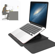 Borsa fodera universale per laptop in pelle PU impermeabile 4 in 1 con maniglia, supporto e portapenne + 2 avvolgitori + borsa per mouse + set di borse per caricabatterie per laptop da 17 pollici, 17 inch