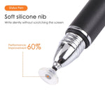Penna stilo capacitiva universale con pennino a disco in silicone
