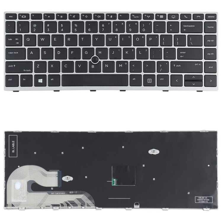 For HP Elitebook 840 G5 846 G5 745 G5 US Version Keyboard with Pointing Stick