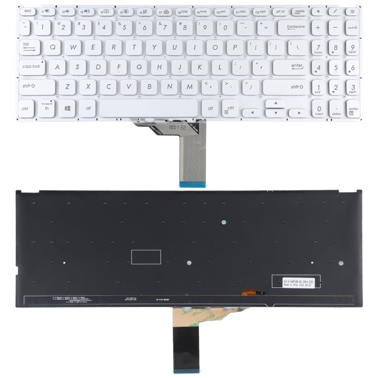 Per Asus Vivobook X512 X512D X512DA X512F X512FA X512U Versione USA Tastiera con retroilluminazione