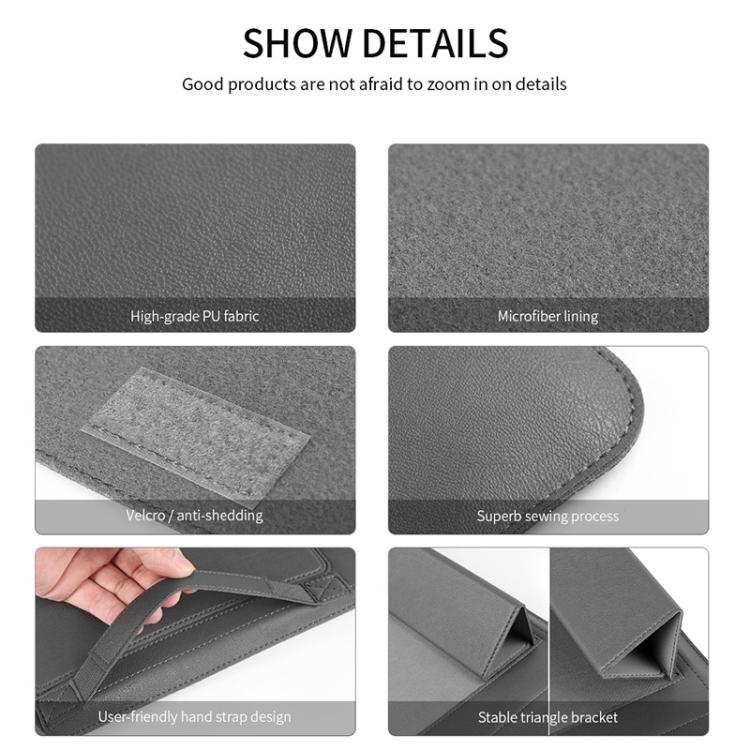 Borsa fodera universale in pelle PU per laptop 13-14 pollici