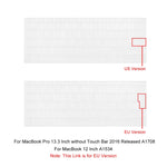 Cover tastiera in TPU per MacBook Pro 13,3" e 15,4"