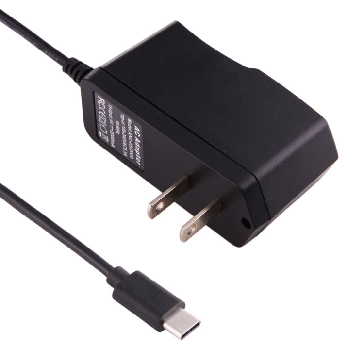 Caricabatterie con porta USB-C / Type-C 5V 2A per Macbook, Google, LG, Huawei, Nokia, Microsoft, Xiaomi, OnePlus, Letv, Meizu, altri smartphone o tablet, presa americana, 5V 2A Type-C US Plug