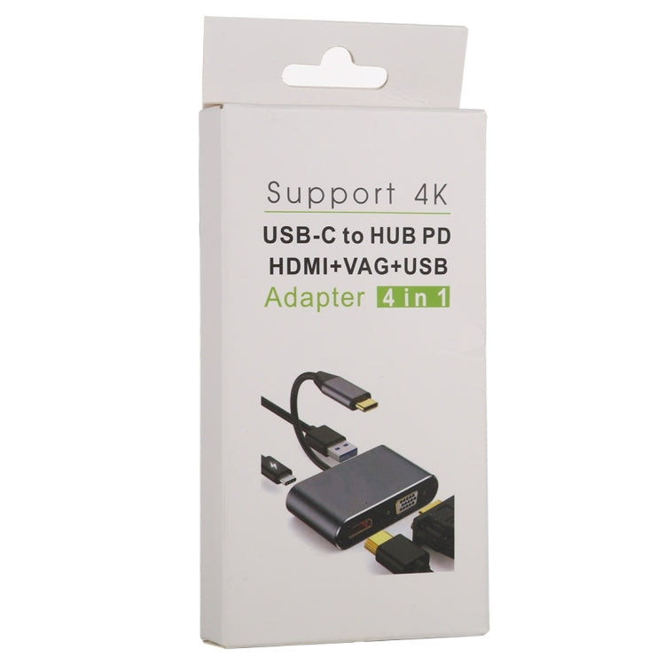 Adattatore multifunzione 4 in 1 da USB / Tipo C a 4K HDMI + VGA + USB 3.0