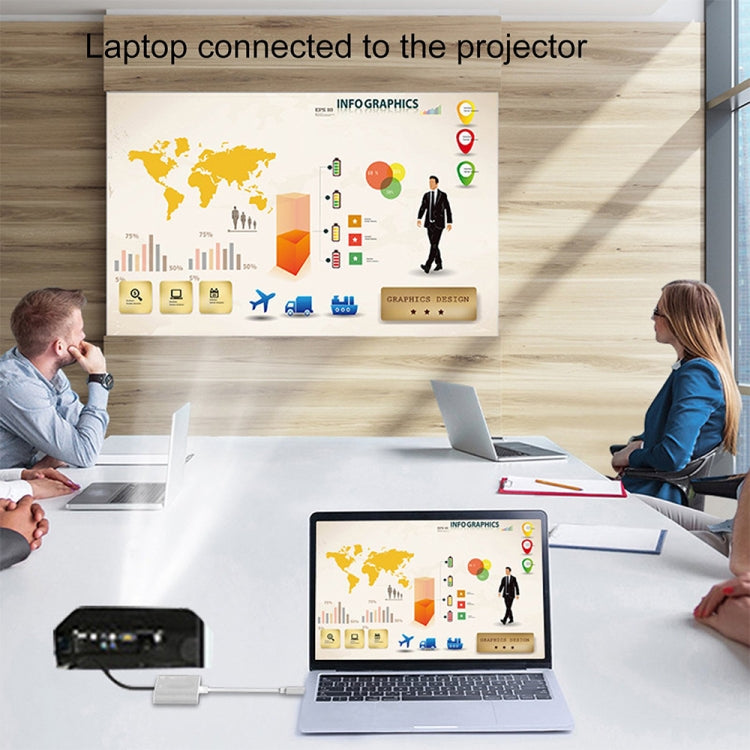 Adattatore multifunzione 4 in 1 da USB / Tipo C a 4K HDMI + VGA + USB 3.0