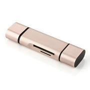 Lettore di schede SD/TF 3 in 1 Type-c e Micro USB e USB 2.0 a 3 porte per smartphone/PC abilitati OTG