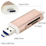 Lettore schede SD/TF 3 in 1 Type-C Micro USB USB 2.0