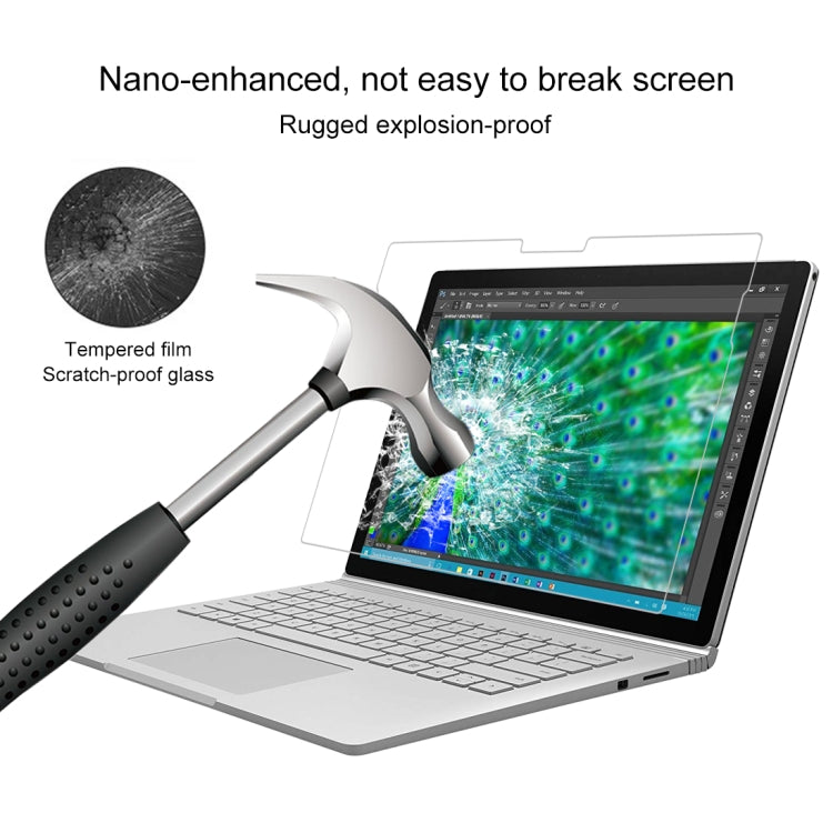 Pellicola in vetro temperato a schermo intero con durezza superficiale 0,4 mm 9H per Microsoft Surface Book da 13,5 pollici, For Surface Book 13.5 inch