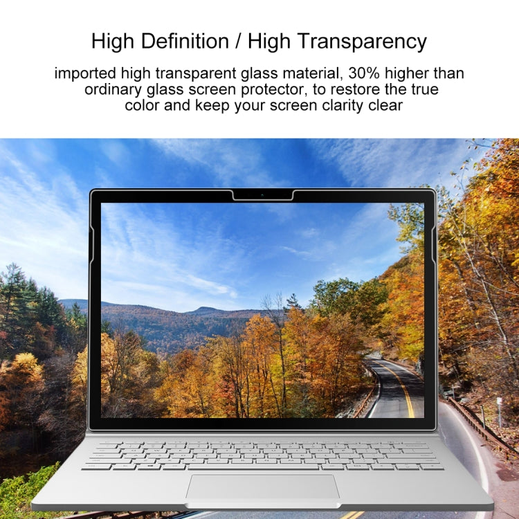 Pellicola in vetro temperato a schermo intero con durezza superficiale 0,4 mm 9H per Microsoft Surface Book da 13,5 pollici, For Surface Book 13.5 inch