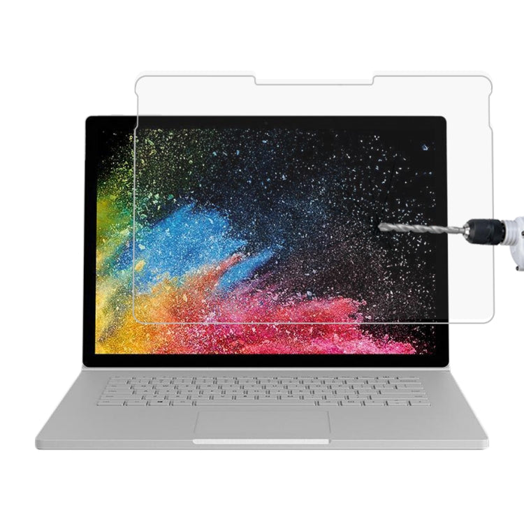 Pellicola in vetro temperato a schermo intero con durezza superficiale 9H da 0,4 mm per Microsoft Surface Book 2 da 13,5 pollici, For Surface Book 2 13.5 inch