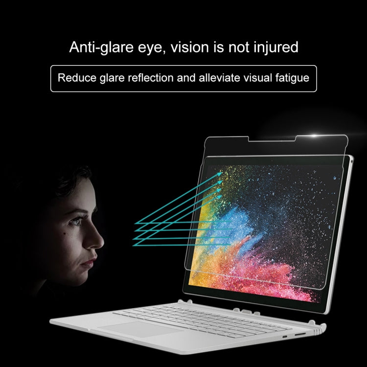 Pellicola in vetro temperato a schermo intero con durezza superficiale 9H da 0,4 mm per Microsoft Surface Book 2 da 13,5 pollici, For Surface Book 2 13.5 inch