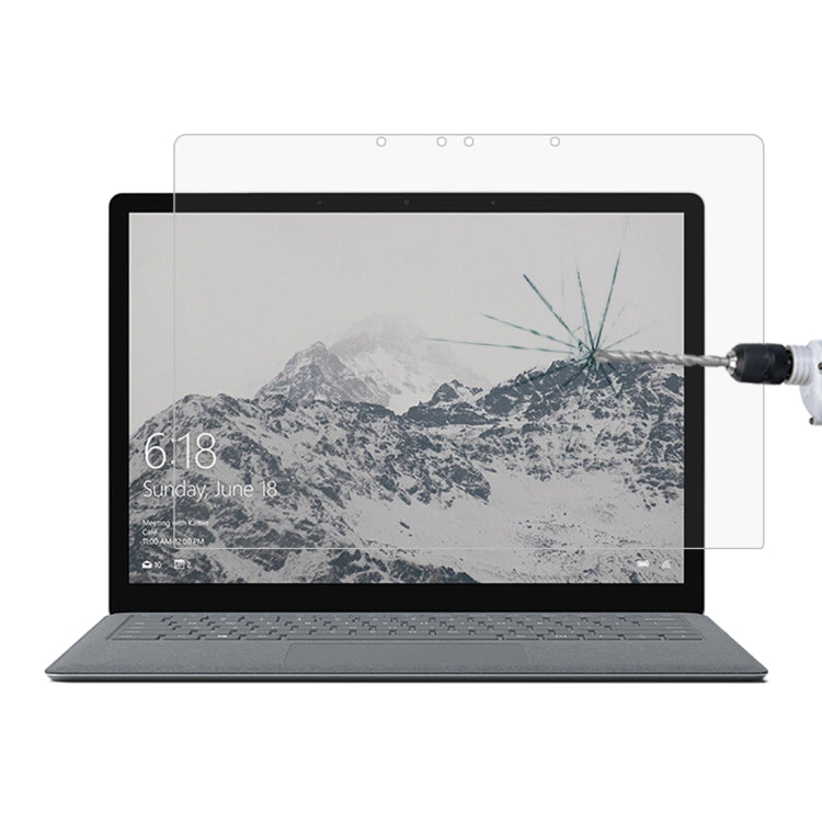 Pellicola in vetro temperato a schermo intero con durezza superficiale 0,4 mm 9H per laptop Microsoft Surface da 13,5 pollici, For Surface Laptop 13.5 inch