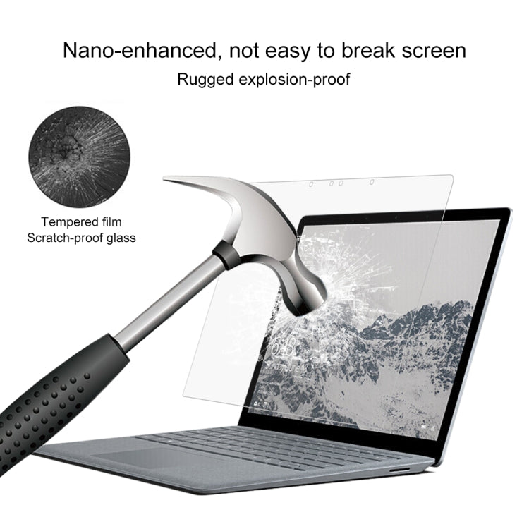 Pellicola in vetro temperato a schermo intero con durezza superficiale 0,4 mm 9H per laptop Microsoft Surface da 13,5 pollici, For Surface Laptop 13.5 inch
